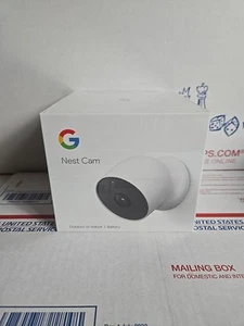 Google G3AL9 - Nest Cam Indoor/Outdoor Wire Free Security Camera - Snow - Bild 1 von 22