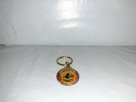 Vtg WinCraft Charlotte Hornets Brass KeyChains/Key Rings NBA  Rare Cover