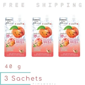 3 Sachets X 40 g Smooto Peachy Ice White Collagen Gel Dark Spots Acne Scars Skin - Picture 1 of 11