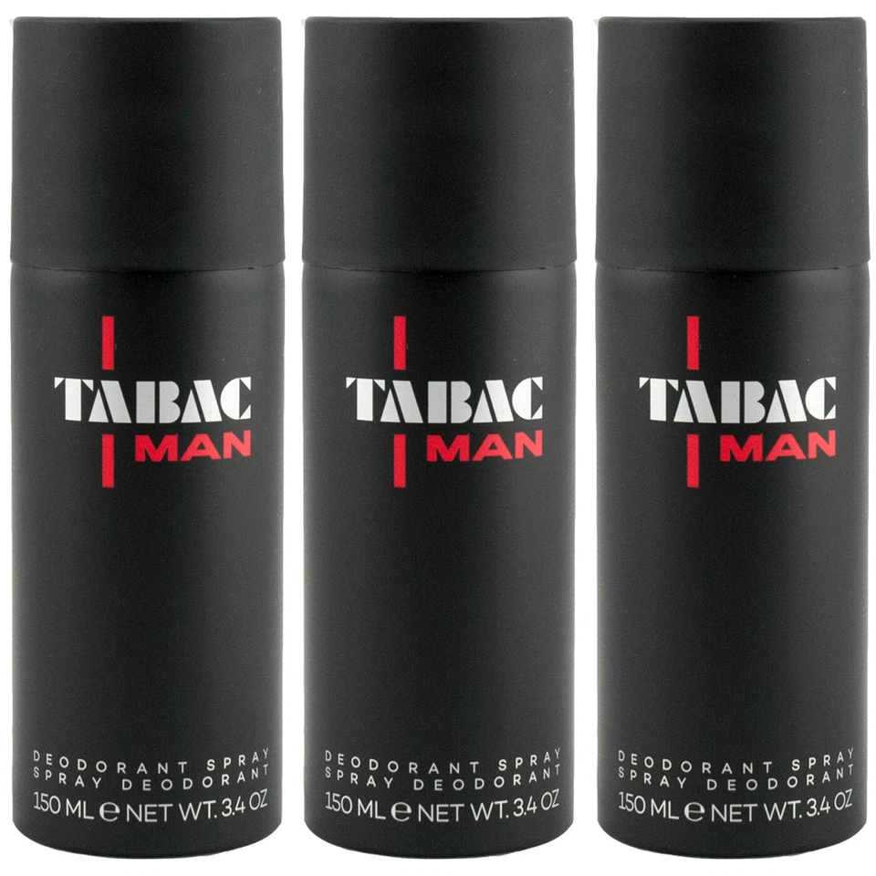 Tabac MAN Deo Spray 3 x 150ml Deodorant Aerosol for man Mäurer & Wirtz
