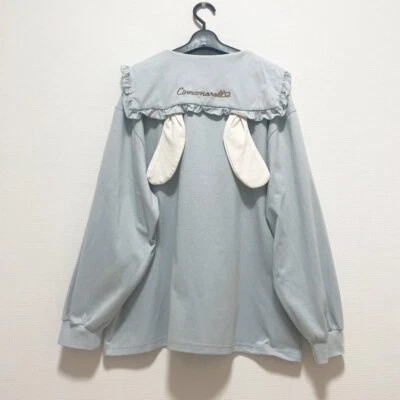 Top bordado Cinnamoroll oreja cuello mujer 2XL-3XL Sanrio Lolita Kawaii Japón Foto 1 de 4