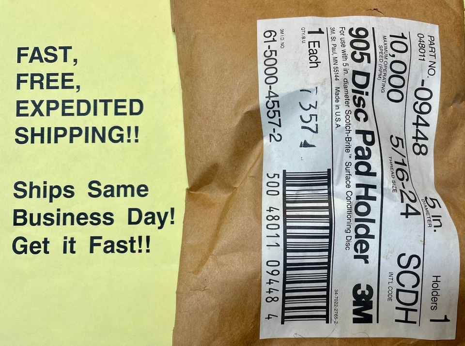 3M 905 Disc Holder;  5"; 048011-09448; FREE SAME DAY EXPEDITED SHIPPING! - Image 1 of 1