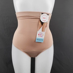 Spanx Assets Womens Shapewear Thong Small Beige High Waist Control 10238R NEW - Picture 1 of 7