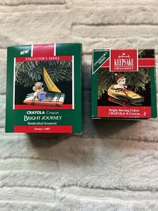 Bundle Of Two Vintage Crayola Christmas Ornaments 1989 And 1990 - Picture 1 of 6