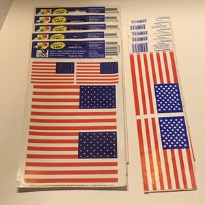 American Flagtenna And Static Cling Window Decals Lot Of 5 Each - Picture 1 of 8