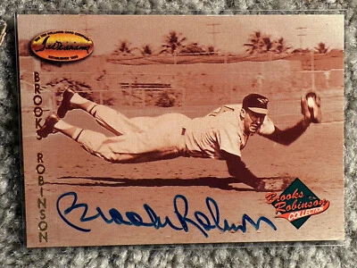 1993 Ted Williams #BR8b BROOKS ROBINSON HAND SIGNED AUTO AUTOGRAPHED ORIOLES HOF - Image 1 of 2