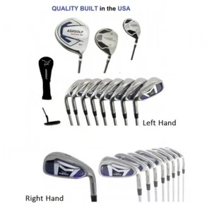 AGX Mens Graphit Full Golf Set 460 Dr+Hybrid+Same Length 5-9 Irons+Wedge +Putter - Picture 1 of 5