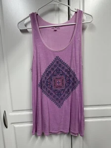 Lucky Lotus Light Purple Sleeveless Tank Top Size Large - Picture 1 of 4