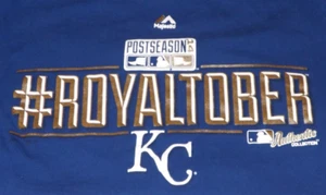 Kansas City Royals #ROYALTOBER 2014 Postseason Short Sleeve T-shirt - L - Picture 1 of 2