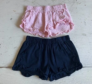 Girl's CREWCUTS Size 8 Navy Blue + Seersucker Shorts Lot - Picture 1 of 2
