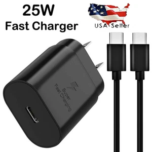 25W PD Super Fast Charger Block , For Google ,Samsung , Android and Type-C Cable - Picture 1 of 24