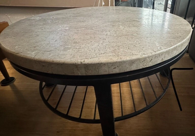 Bernhardt Tempo Round Cocktail Table, Macys Furniture, Used, Weight 107 Lbs - Image 1 of 4