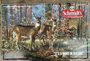 SCHMIDT BEER DEER SIGN "it's Always Deer Season" 9" x 12" METAL SIGN - Picture 1 of 1