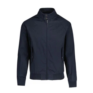 Mens Ben Sherman Checked Lined Classic Bomber Harrington Jacket 59148 Navy Blue - Picture 1 of 2