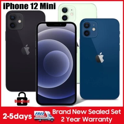 NEW IN SEALED BOX Apple iPhone 12 Mini 64/128/256G A2176 Factory Unlocked Smart