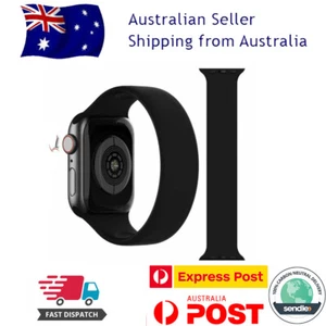 SOLO Elastic Belt Loop Silicone Strap for Apple Watch 9 8 7 6 SE 5 4 3 2 1 band - Picture 1 of 10