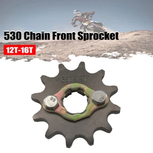 530 Cadena 12T-16T Piñón Frontal para 125cc 250 350cc Dirt Pit Bike ATV Go Kart - Imagen 1 de 12