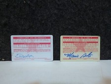 2 AUTOGRAPH Perma-Graphics Topps Credit Cards 1981 DAVEY LOPEZ & 1983 MARIO SOTO