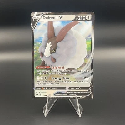 Pokemon TCG Dubwool V 153/192 SWSH Rebel Clash Ultra Rare - Near Mint - Image 1 of 2