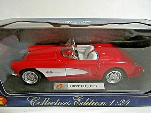 1957 Corvette conv. Club 24 Collectors Edition 1:24 die cast red/white - Picture 1 of 12