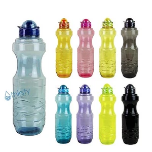 Botella de agua deportiva de 1 litro jarra de plástico para beber cena gimnasio contenedor H2O 34 oz - Imagen 1 de 11