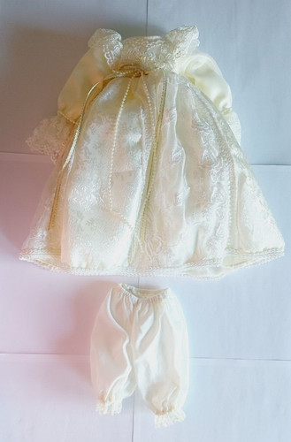 OFF WHITE Set vestiti e pantaloni bambola vittoriana francese tedesca porcellana bisque bianco sporco