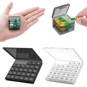 Estuche organizador de píldoras semanal/mensual caja soporte para medicamentos planificador portátil nuevo P7C2 - Imagen 1 de 12