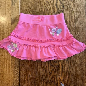Disney Princess Embroidered Skirt Skort Ruffles Aurora Sleeping Beauty 6x Pink - Picture 1 of 15