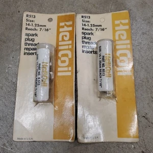 12x Helicoil 14mm Spark Plug Thread Repair Inserts #R513 14- 1.25mm Reach 7/16" - Picture 1 of 5