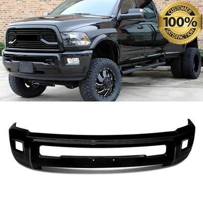 Brilliant Black Front Bumper Face Bar W/Fog Holes For 2010-2018 RAM 2500 3500 US Foto 1 de 4