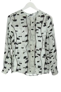 REISS Blusa de manga larga Mujeres Blusa Talla EU 34 gris claro-negro - Imagen 1 de 5