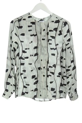 REISS Blusa de manga larga Mujeres Blusa Talla EU 34 gris claro-negro - Imagen 1 de 4