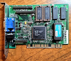 Vintage Diamond Multimedia Stealth 64 Video 2001 2MB PCI  video card S3 Trio64V+ - Picture 1 of 4