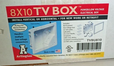 Caja de TV 8x10 Arlington (TVBU810) Alimentación/Baja Tensión Caja Eléctrica Foto 1 de 4