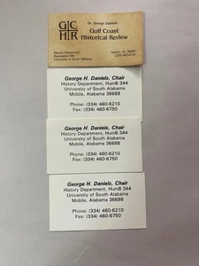 Vintage Business Cards Gulf Coast Historical Review, Dr. George Daniels  - Picture 1 of 2