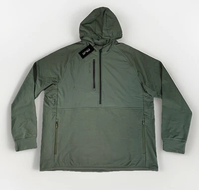 NWT RLX Ralph Lauren Jacket Men’s XL  Performance Half-Zip Hoodie Olive Green - Image 1 of 4