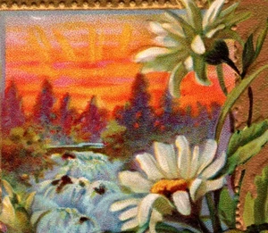 Antique DB Postcard My Thoughts Are Of Thee Gold Flowers Embossed c1910 - Picture 1 of 3