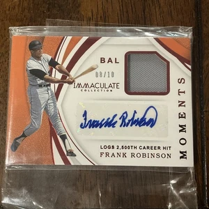 2019 IMMACULATE COLLECTION LEGENDS MATERIAL FRANK ROBINSON #MO-FR 8/10 *NR* - Picture 1 of 5