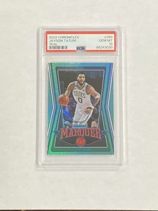 Jayson Tatum  2022 23 Panini Chronicles Marquee Teal PSA 10  card# 260 - Picture 1 of 1