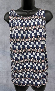 LOFT Outlet Dogwood Floral Top Sleeveless Blouse Size Large - Picture 1 of 6