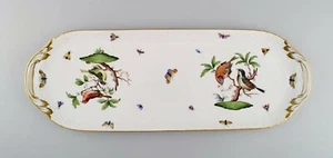 Oblong Herend Rothschild Bird serving dish / tray in hand-painted porcelain. - Picture 1 of 6