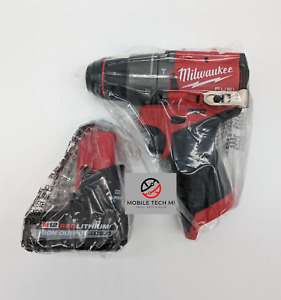 New Milwaukee FUEL M12 3404-20 1/2" Hammer Drill Driver + 5.0 HO 5.0 Ah Battery