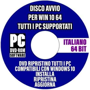 DVD REINSTALLA / RIPARA / AGGIORNA PER WINDOWS 10 DVD PER TUTTI PC 64Bit ITA - Foto 1 di 2