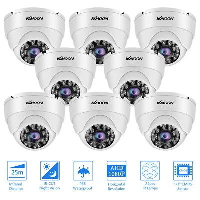 8PCS KKmoon 1080P 2MP CCTV Dome Camera Analog DVR Camera With NTSC System Y4R3