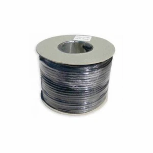 100m Black RG6 High Quality Coax Cable Drum for Freesat Satellite Sky TV Aerial - Imagen 1 de 2