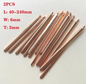 2PCS L:40-240mm * W:6mm * T:3mm Copper Heatsink Heatpipe For Notebook DIY - Afbeelding 1 van 4