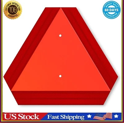 DXSIGNS Slow Moving Vehicle Safety Sign,Slow Moving Vehicle Triangle Sign,Aluminum Grade