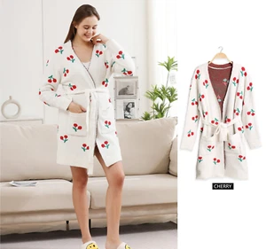 ComfyLuxe Cherry Pattern Robe - Picture 1 of 5