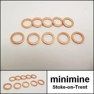 Classic Mini Brake & Clutch Flexi Hose Copper Sealing Washer Set of 10 233220A - Picture 1 of 1