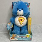 Play Along Care Bear 13" CHAMP BEAR w/STAR VHS Blue 2003 *RETIRED W/ Tag!